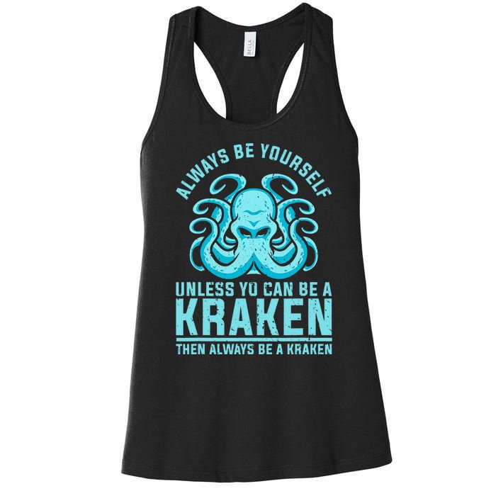 Always Be A Kraken Funny Crypto Women's Racerback Tank