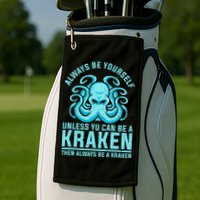 Always Be A Kraken Funny Crypto Golf Towel