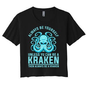 Always Be A Kraken Funny Crypto Women's Crop Top Tee