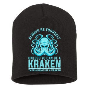 Always Be A Kraken Funny Crypto Short Acrylic Beanie