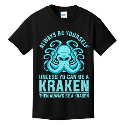 Always Be A Kraken Funny Crypto Kids T-Shirt