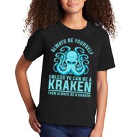 Always Be A Kraken Funny Crypto Kids T-Shirt