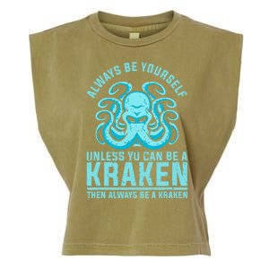 Always Be A Kraken Funny Crypto Garment-Dyed Women's Muscle Tee