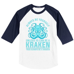 Always Be A Kraken Funny Crypto Baseball Sleeve Shirt