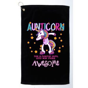 Aunticorn Best Aunt Unicorn Great Gift Platinum Collection Golf Towel