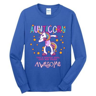 Aunticorn Best Aunt Unicorn Great Gift Tall Long Sleeve T-Shirt