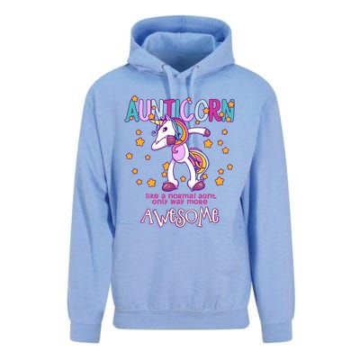 Aunticorn Best Aunt Unicorn Great Gift Unisex Surf Hoodie