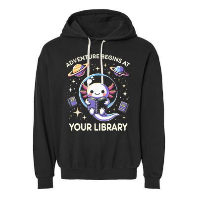 Adventure Begins At Your Library Summer Reading Program 2024 Garment-Dyed Fleece Hoodie