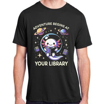 Adventure Begins At Your Library Summer Reading Program 2024 Adult ChromaSoft Performance T-Shirt