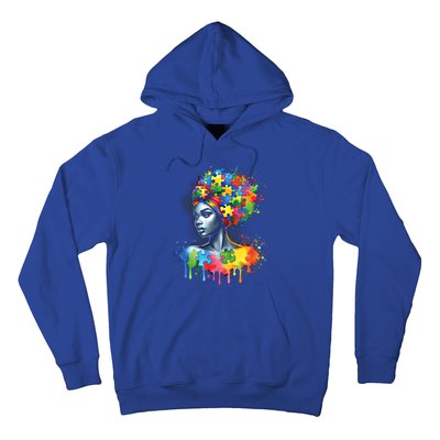 African Black Autism Mom Afro Mother Autism Awareness Mama Cute Gift Hoodie