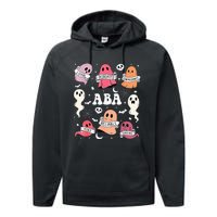 Applied Behavior Analysis ABA Halloween Spooky Cute Ghosts Performance Fleece Hoodie