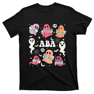 Applied Behavior Analysis ABA Halloween Spooky Cute Ghosts T-Shirt