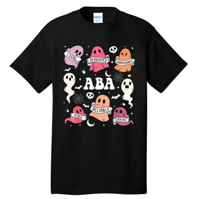 Applied Behavior Analysis ABA Halloween Spooky Cute Ghosts Tall T-Shirt