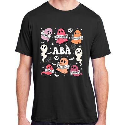 Applied Behavior Analysis ABA Halloween Spooky Cute Ghosts Adult ChromaSoft Performance T-Shirt