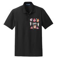 Applied Behavior Analysis ABA Halloween Spooky Cute Ghosts Dry Zone Grid Polo