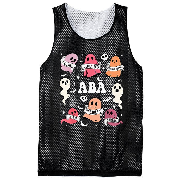 Applied Behavior Analysis ABA Halloween Spooky Cute Ghosts Mesh Reversible Basketball Jersey Tank