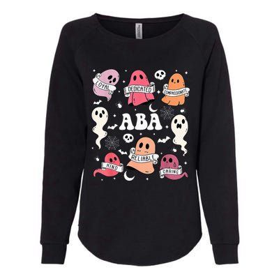 Applied Behavior Analysis ABA Halloween Spooky Cute Ghosts Womens California Wash Sweatshirt