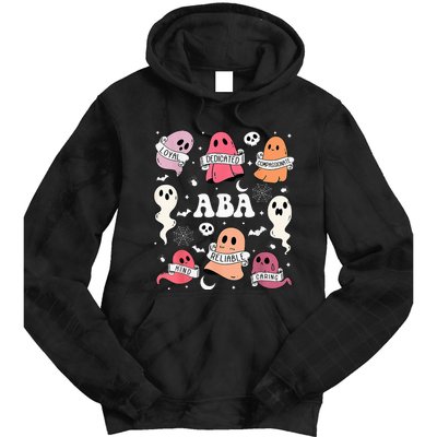 Applied Behavior Analysis ABA Halloween Spooky Cute Ghosts Tie Dye Hoodie