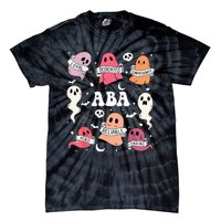 Applied Behavior Analysis ABA Halloween Spooky Cute Ghosts Tie-Dye T-Shirt