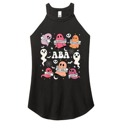 Applied Behavior Analysis ABA Halloween Spooky Cute Ghosts Women's Perfect Tri Rocker Tank