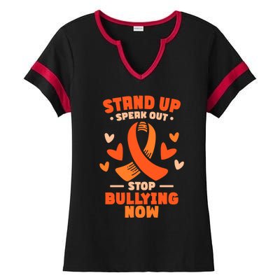 Anti Bullying Awareness And Prevention Month Ladies Halftime Notch Neck Tee