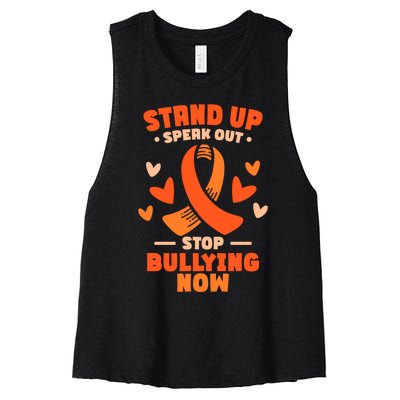 Anti Bullying Awareness And Prevention Month Women's Racerback Cropped Tank