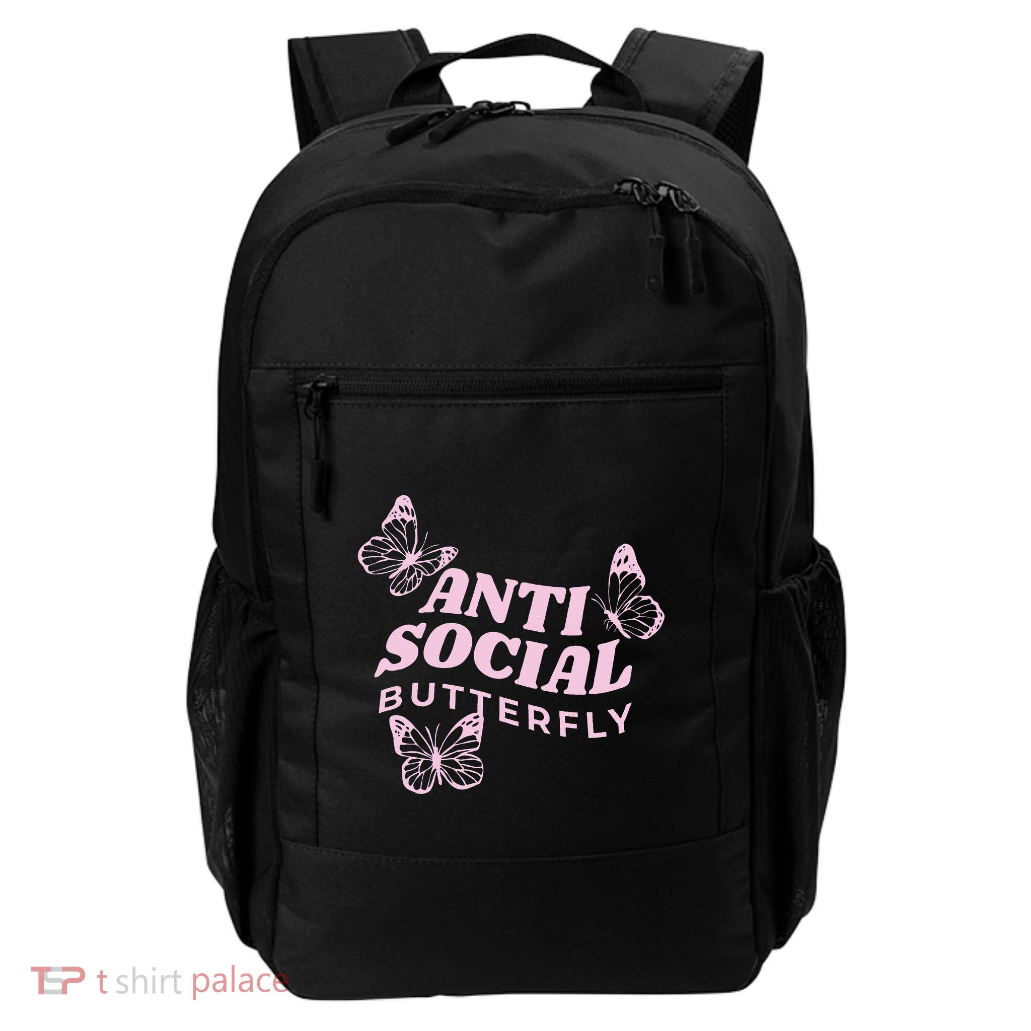 Antisocial Butterfly Anti Social Hater Anxiety Introvert Daily Commute Backpack