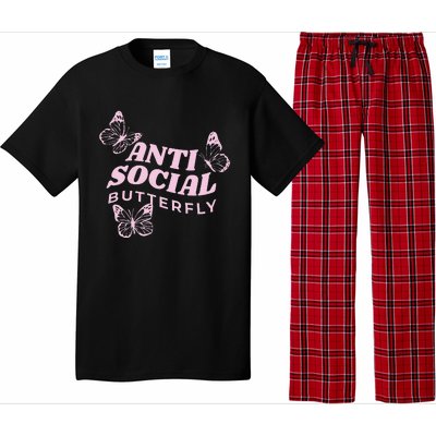 Antisocial Butterfly Anti Social Hater Anxiety Introvert Pajama Set