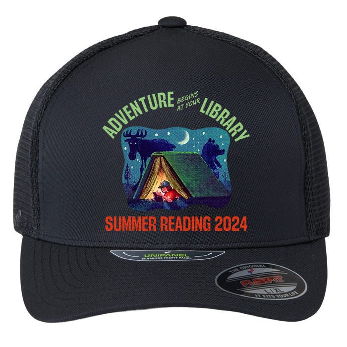 Adventure Begins At Your Library Summer Reading Program 2024 Flexfit Unipanel Trucker Cap