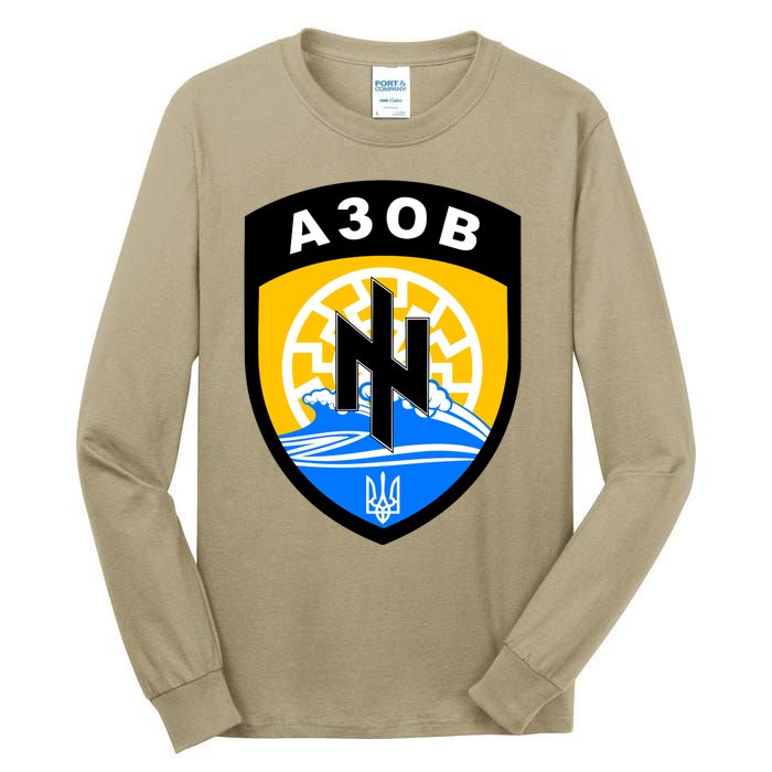 Azov Battalion A30B Shield Special Forces Ukraine Tall Long Sleeve T-Shirt