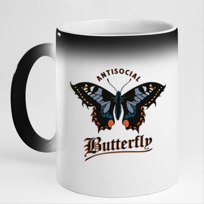 Antisocial Butterfly 11oz Black Color Changing Mug