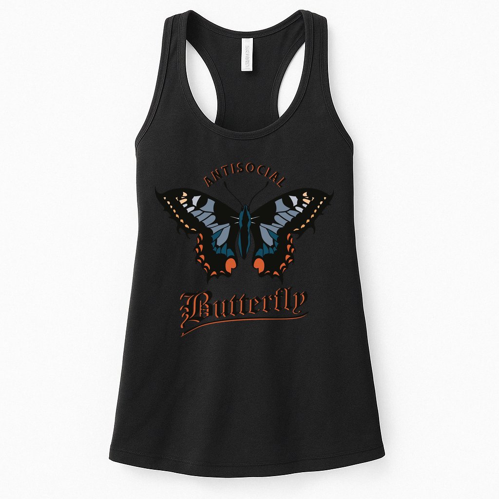 Antisocial Butterfly Womens Tank Top