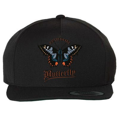 Antisocial Butterfly Wool Snapback Cap