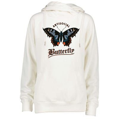 Antisocial Butterfly Womens Funnel Neck Pullover Hood