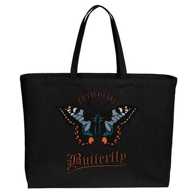 Antisocial Butterfly Cotton Canvas Jumbo Tote