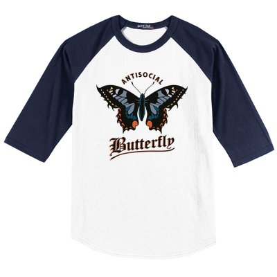 Antisocial Butterfly Baseball Sleeve Shirt