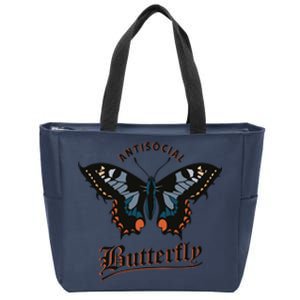 Antisocial Butterfly Zip Tote Bag