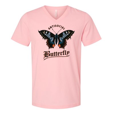 Antisocial Butterfly V-Neck T-Shirt