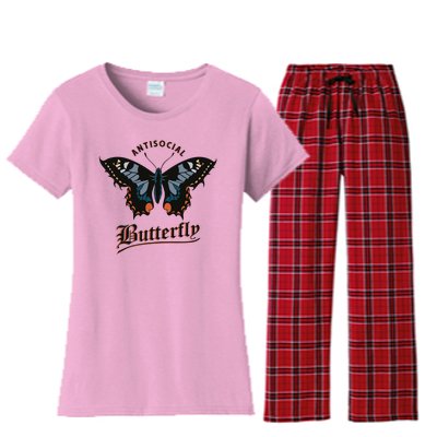 Antisocial Butterfly Women's Flannel Pajama Set