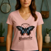 Antisocial Butterfly Women's V-Neck T-Shirt