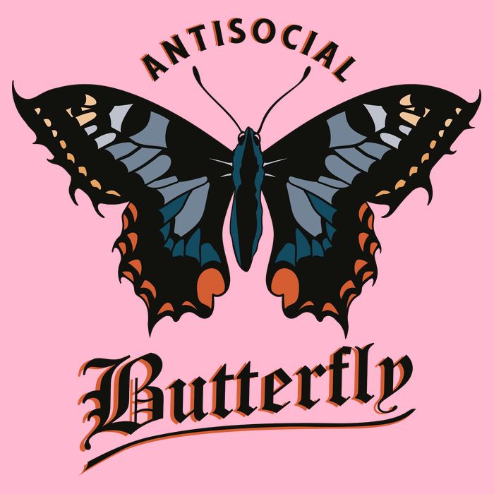 Antisocial Butterfly Women's V-Neck T-Shirt