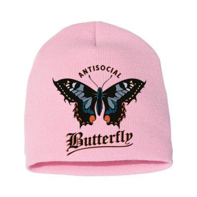 Antisocial Butterfly Short Acrylic Beanie