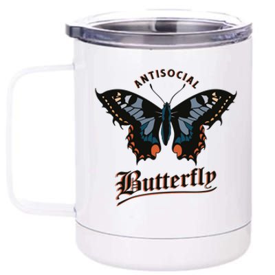 Antisocial Butterfly 12 oz Stainless Steel Tumbler Cup