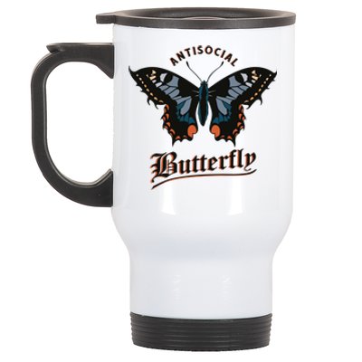 Antisocial Butterfly Stainless Steel Travel Mug