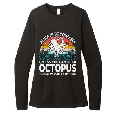 Always Be An Octopus Lover Funny Octopus Quote Retro Womens CVC Long Sleeve Shirt