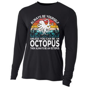 Always Be An Octopus Lover Funny Octopus Quote Retro Cooling Performance Long Sleeve Crew