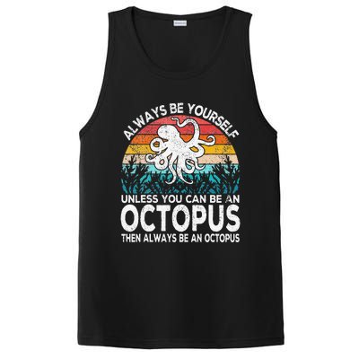 Always Be An Octopus Lover Funny Octopus Quote Retro PosiCharge Competitor Tank