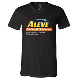 Aleve Back And Muscle Pain Nurse Pharmacy Halloween Costume V-Neck T-Shirt