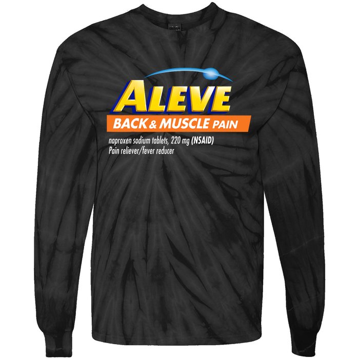 Aleve Back And Muscle Pain Nurse Pharmacy Halloween Costume Tie-Dye Long Sleeve Shirt