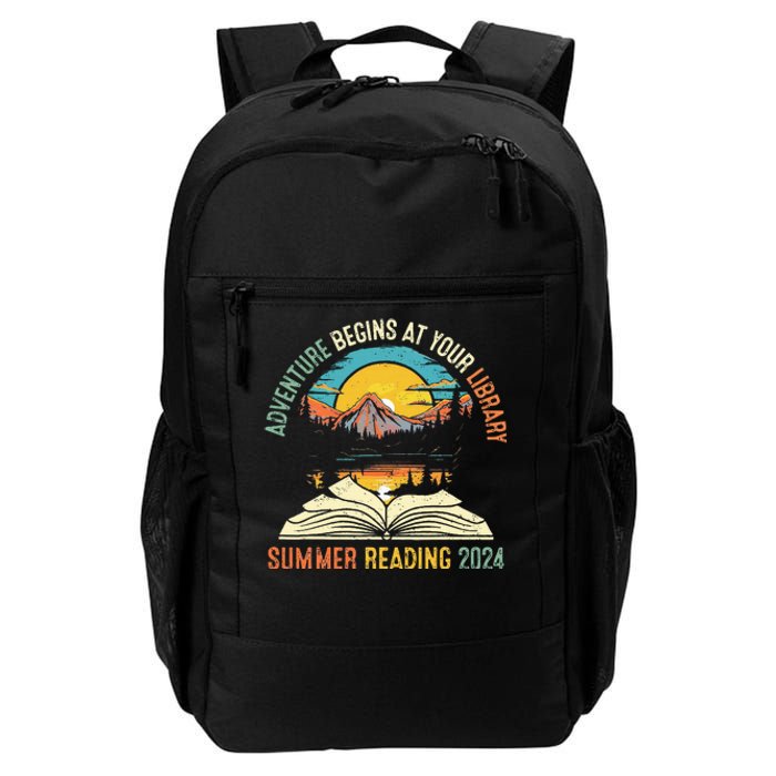 Adventure Begins At Your Library Summer Reading 2024 Vintage Daily Commute Backpack